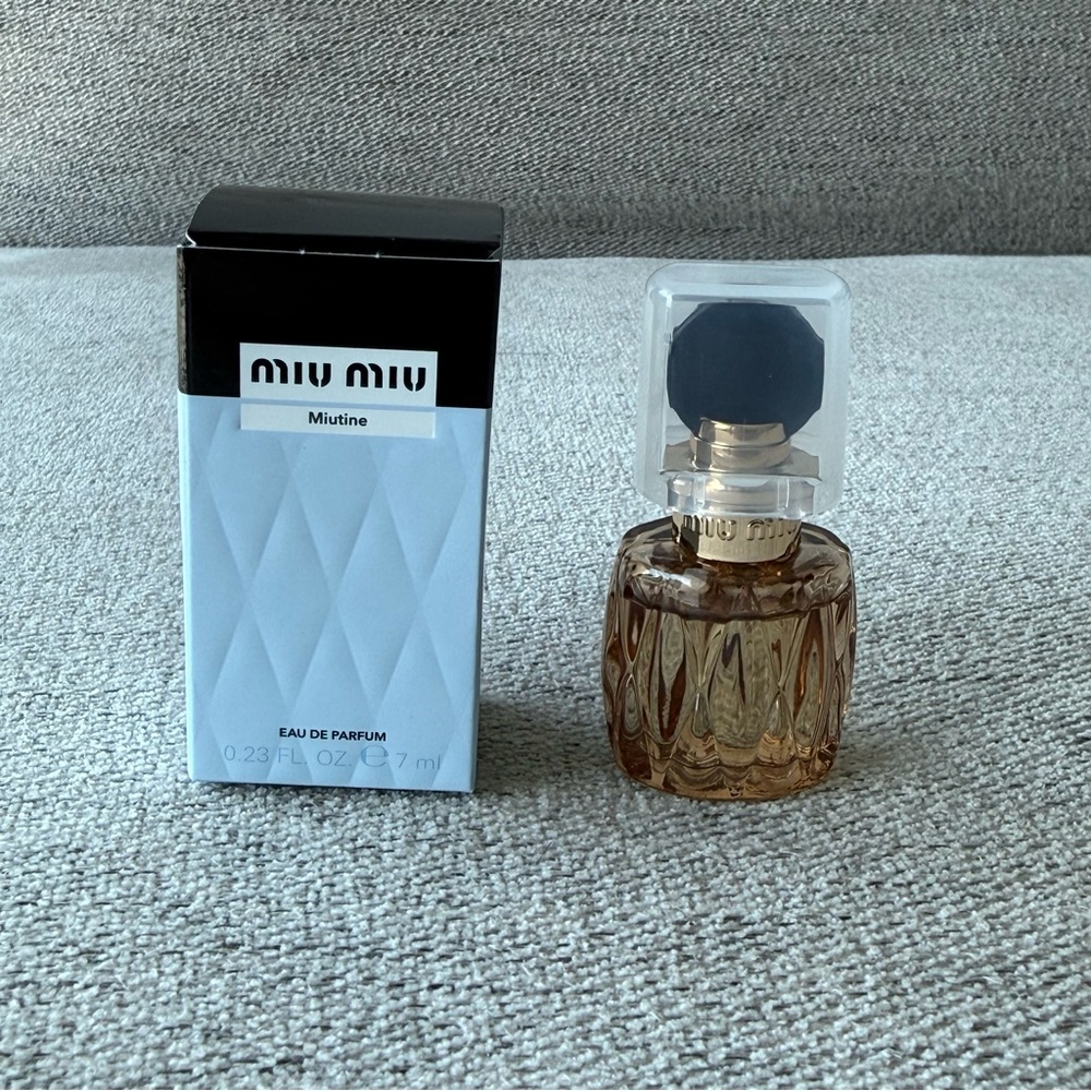 Miu Miu Miutine Eau de Parfum Mini - Amber & Black Bottle